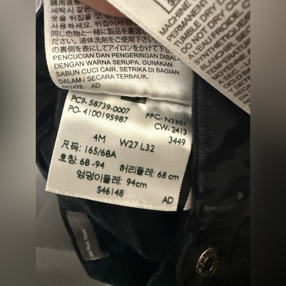 Levi's Women Black Mid Rise Skinny Pants Size 27 - Picture 9 of 10